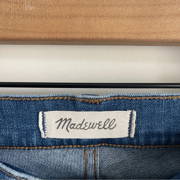 Madewell 10” high-rise skinny raw hem blue jeans size 26 - Picture 4 of 9